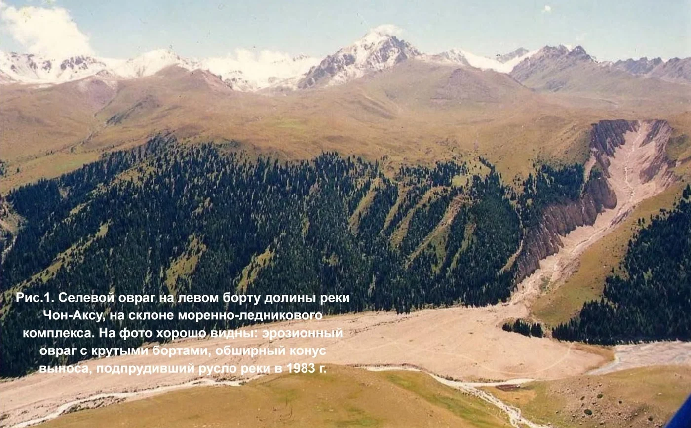 Erosion gully in the Chon-Aksu valley